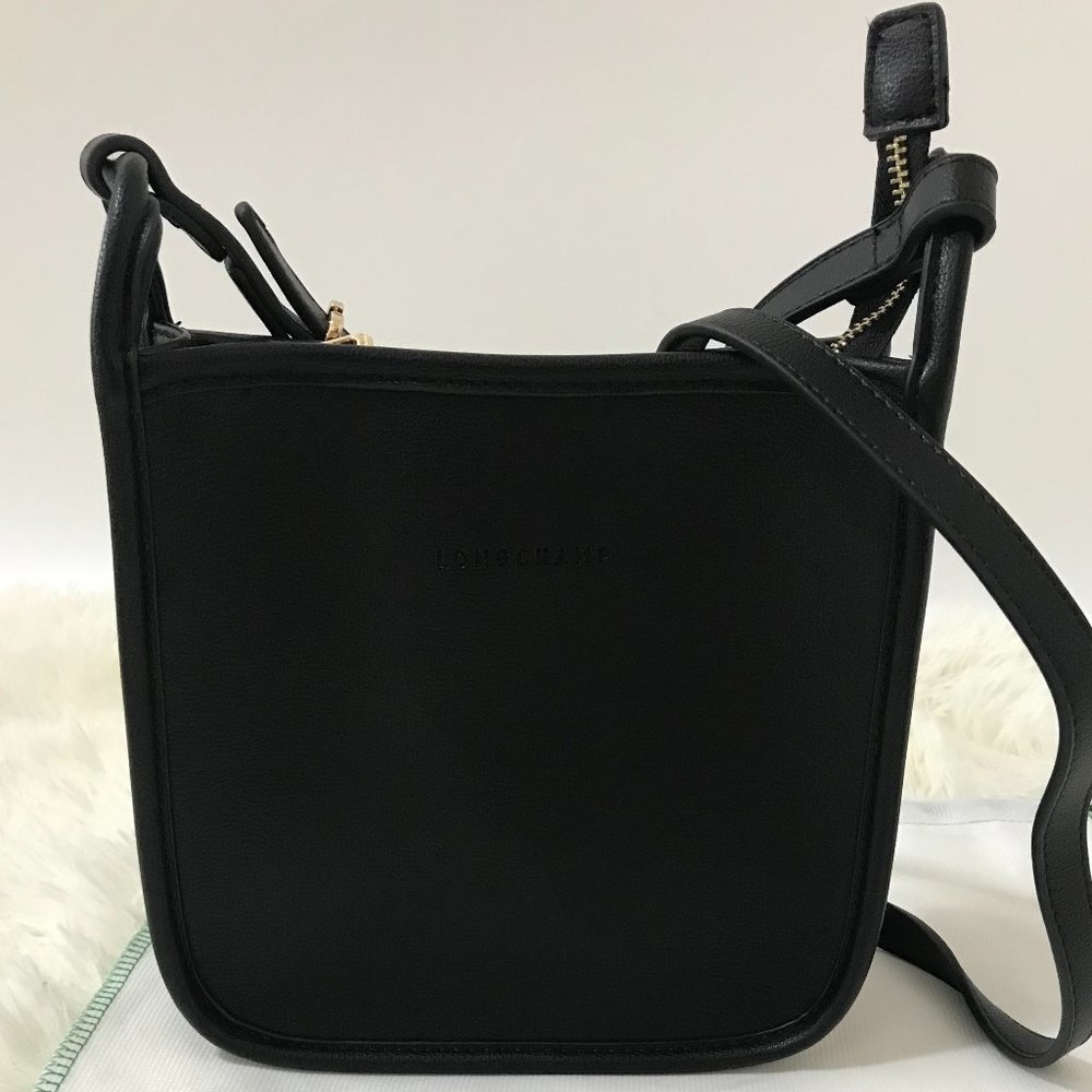 Longchamp Le Foulonne Small Crossbody Bag - Black Leather